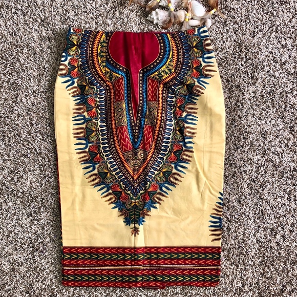 Red and Tan Skirt - Picture 1 of 5